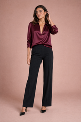 Camicia fluida con scollo a V
