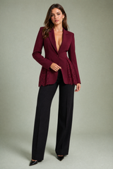 Blazer aderente in pizzo