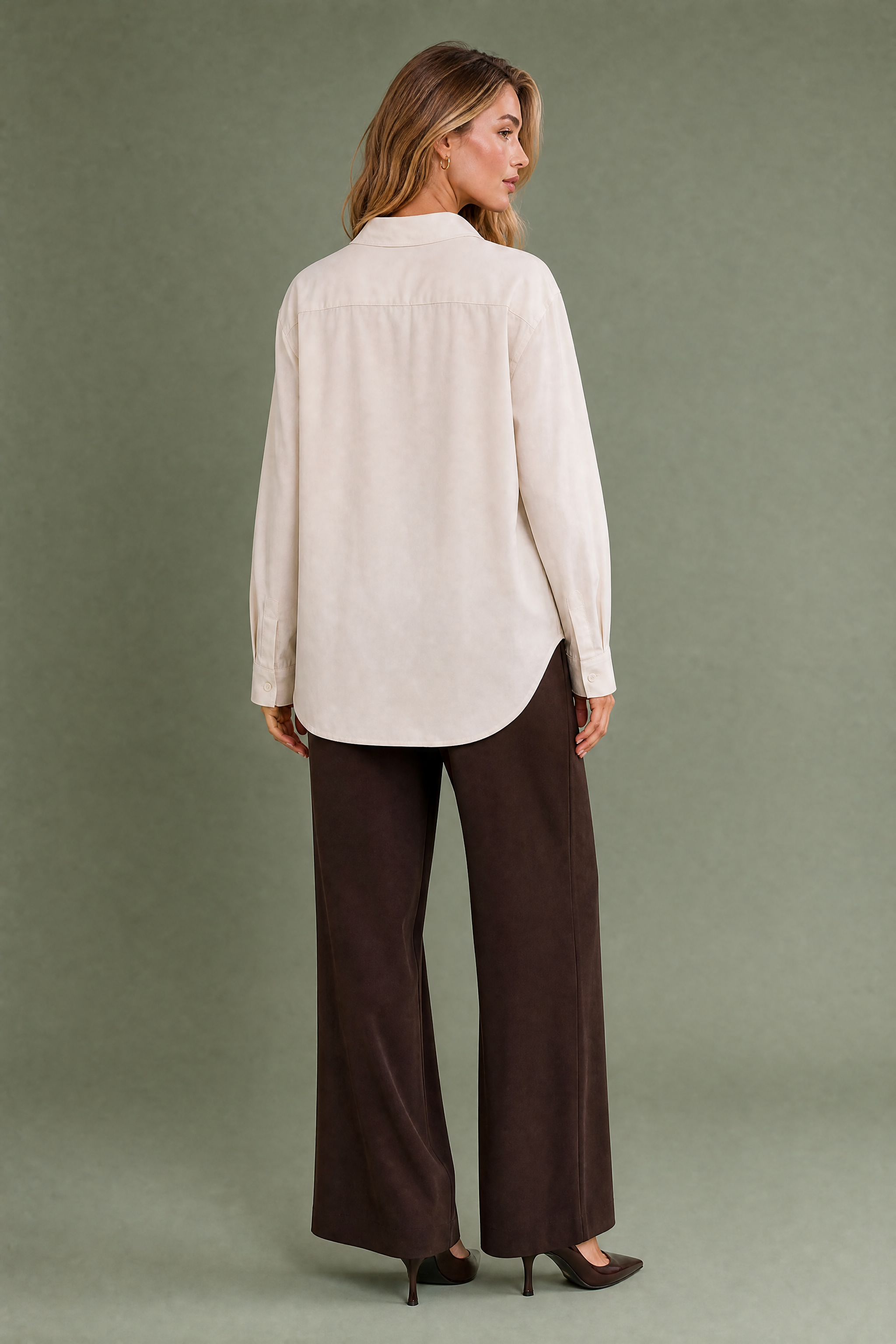 Chemise fluide à col chemise | Vue de dos | Lounelle Paris