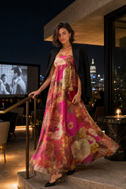 Robe longue bandeau évasée | Deuxième photo lifestyle | Lounelle Paris