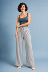 Pantaloni larghi fluidi con cordoncino