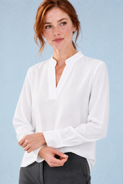 Blouse fluide col en V | Vue rapprochée | Lounelle Paris