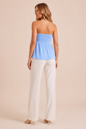 Top bandeau bleu dos nu | Vue de dos | Lounelle Paris