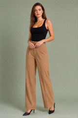Pantalone sartoriale bianco a vita alta