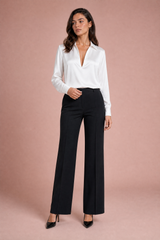 Camicia fluida con scollo a V