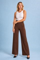 Pantalone ampio a vita alta fluido