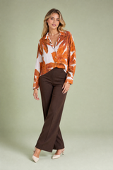 Camicia ampia a stampa floreale