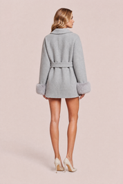 Manteau court ample col châle | Vue de dos | Lounelle Paris
