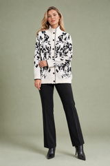 Gilet jacquard collo alto