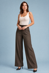 Pantalone ampio a vita alta
