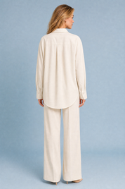 Ensemble crème ample à plis | Vue de dos | Lounelle Paris