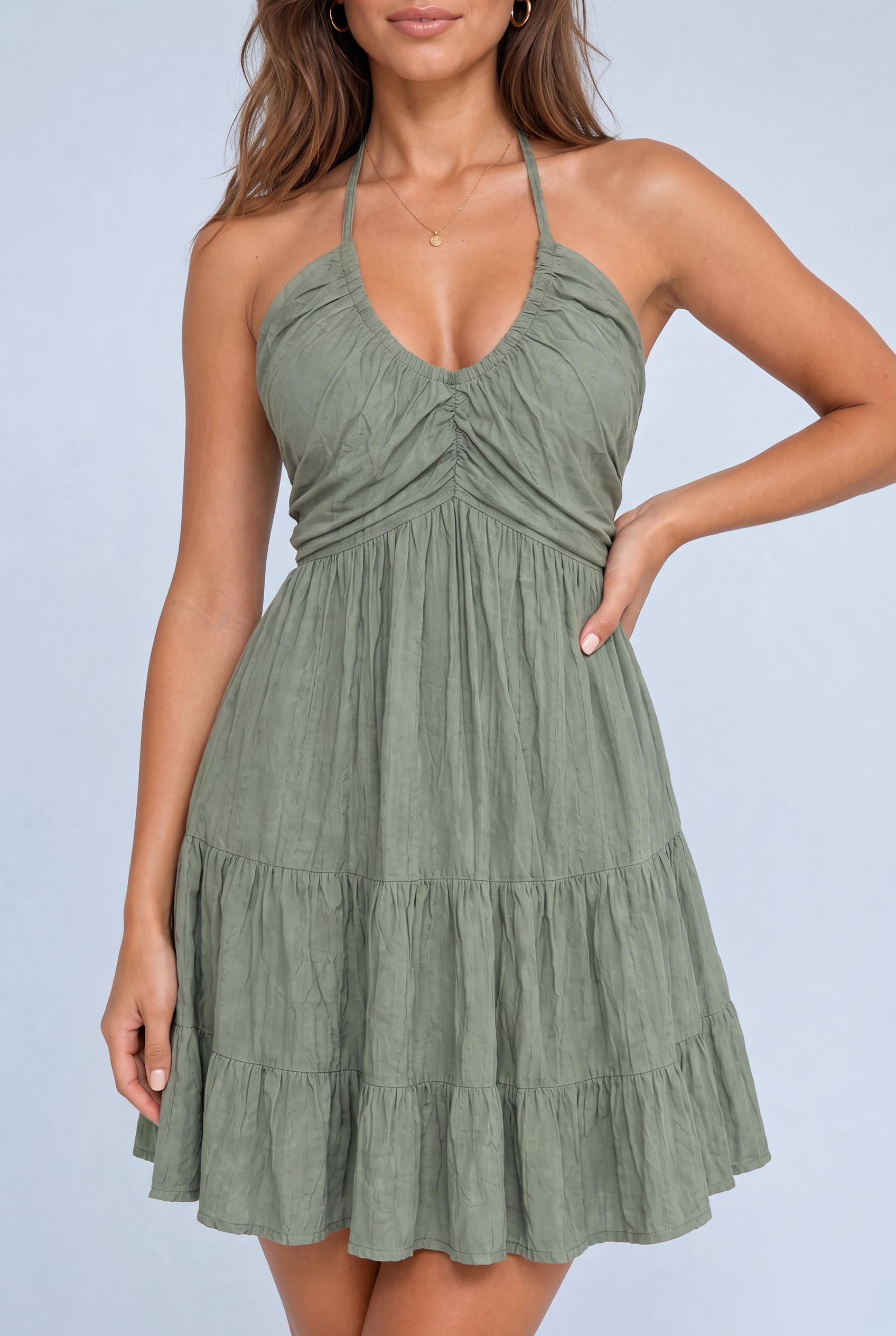 Robe col en U dos nu | Vue rapprochée | Lounelle Paris