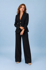 Completo blazer pantaloni larghi