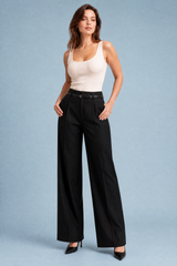 Pantalone ampio a vita alta