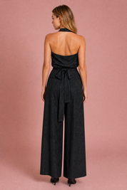 Ensemble noir col licou dos nu | Vue de dos | Lounelle Paris