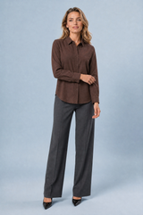 Camicia fluida a maniche lunghe