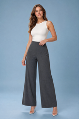 Pantaloni larghi fluidi a vita alta