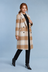 Cappotto lungo a quadri