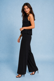 Ensemble pantalon large fluide | Vue de profil | Lounelle Paris