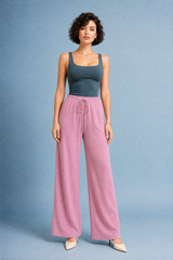 Pantaloni larghi fluidi con cordoncino