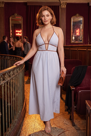 Robe longue col licou dos nu | Deuxième photo lifestyle | Lounelle Paris