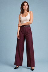 Pantalone ampio a vita alta