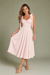 Abito con spalline annodate schiena nuda