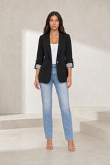 Blazer aderente maniche tre quarti