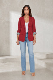 Blazer ajusté manches trois-quarts | Lounelle Paris
