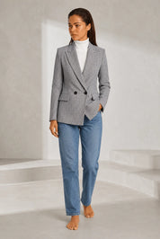 Blazer ajusté motif pied-de-poule | Lounelle Paris