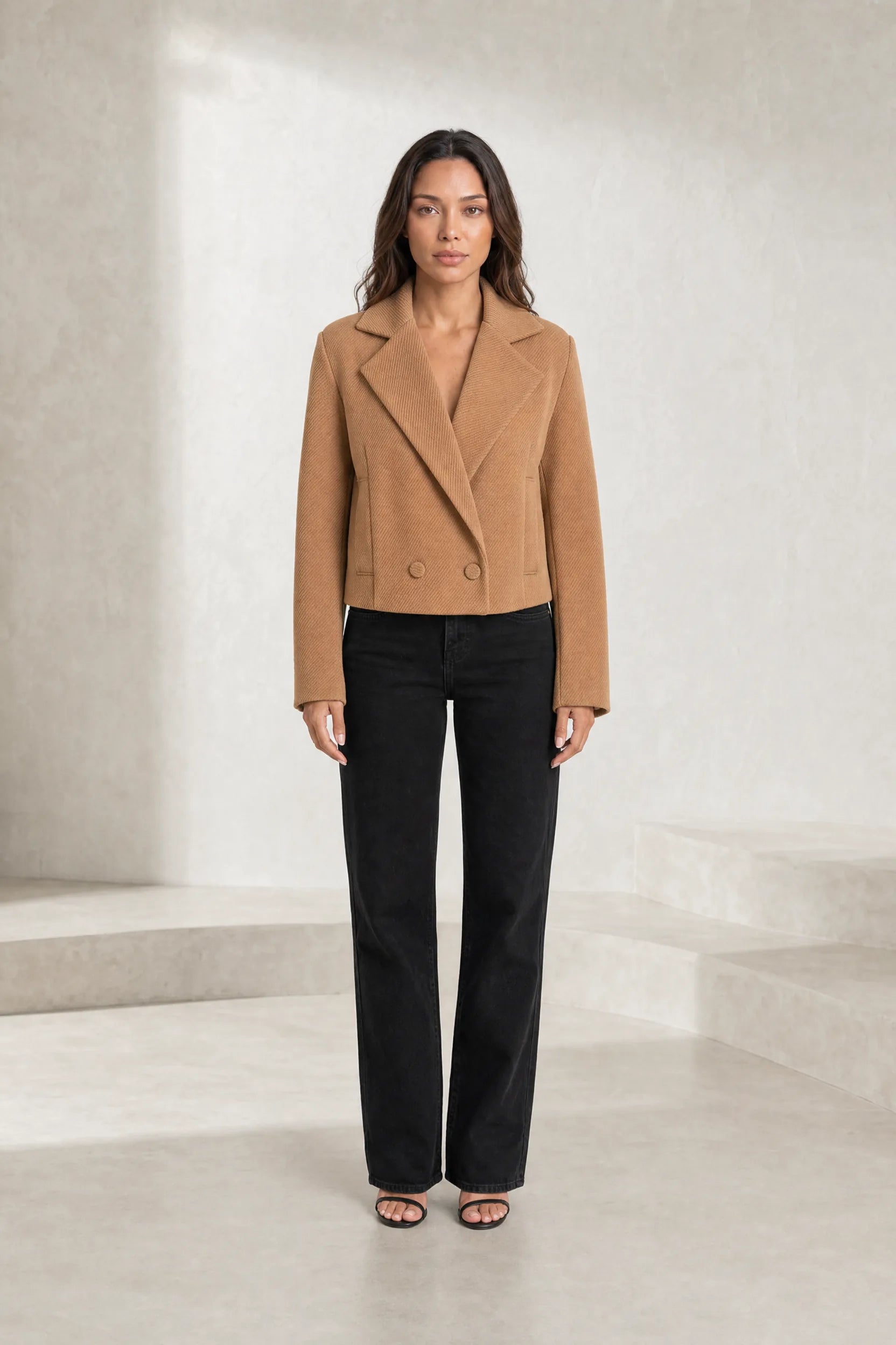 Blazer court ample à double boutonnage | Lounelle Paris