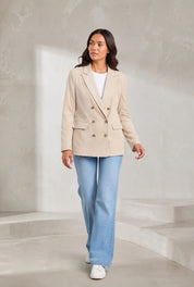 Blazer mi-long velours côtelé | Lounelle Paris