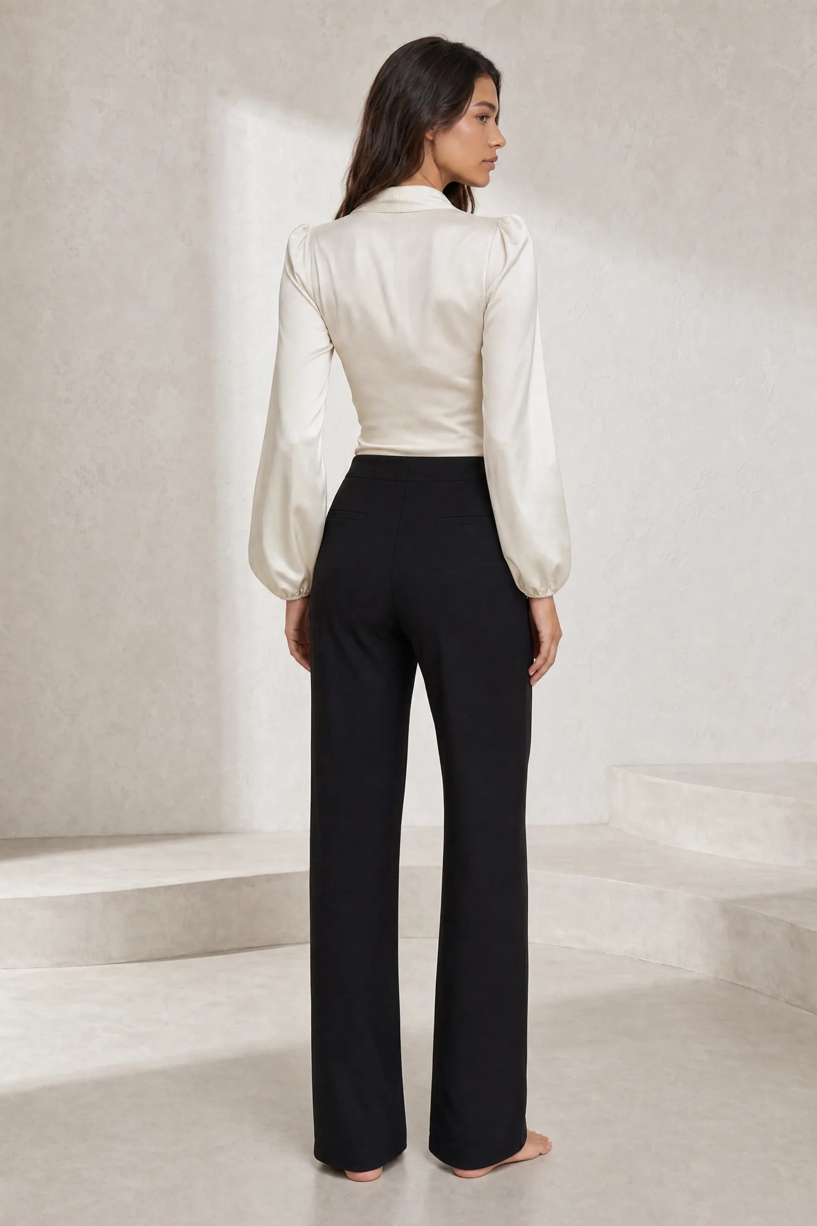 Blouse satinée cache-cœur | Lounelle Paris