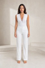 Body in pizzo scollo a V