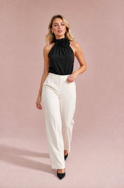 Body noir col montant dos nu | Vue en mouvement | Lounelle Paris