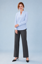 Blouse fluide col en V | Variante Bleu | Lounelle Paris