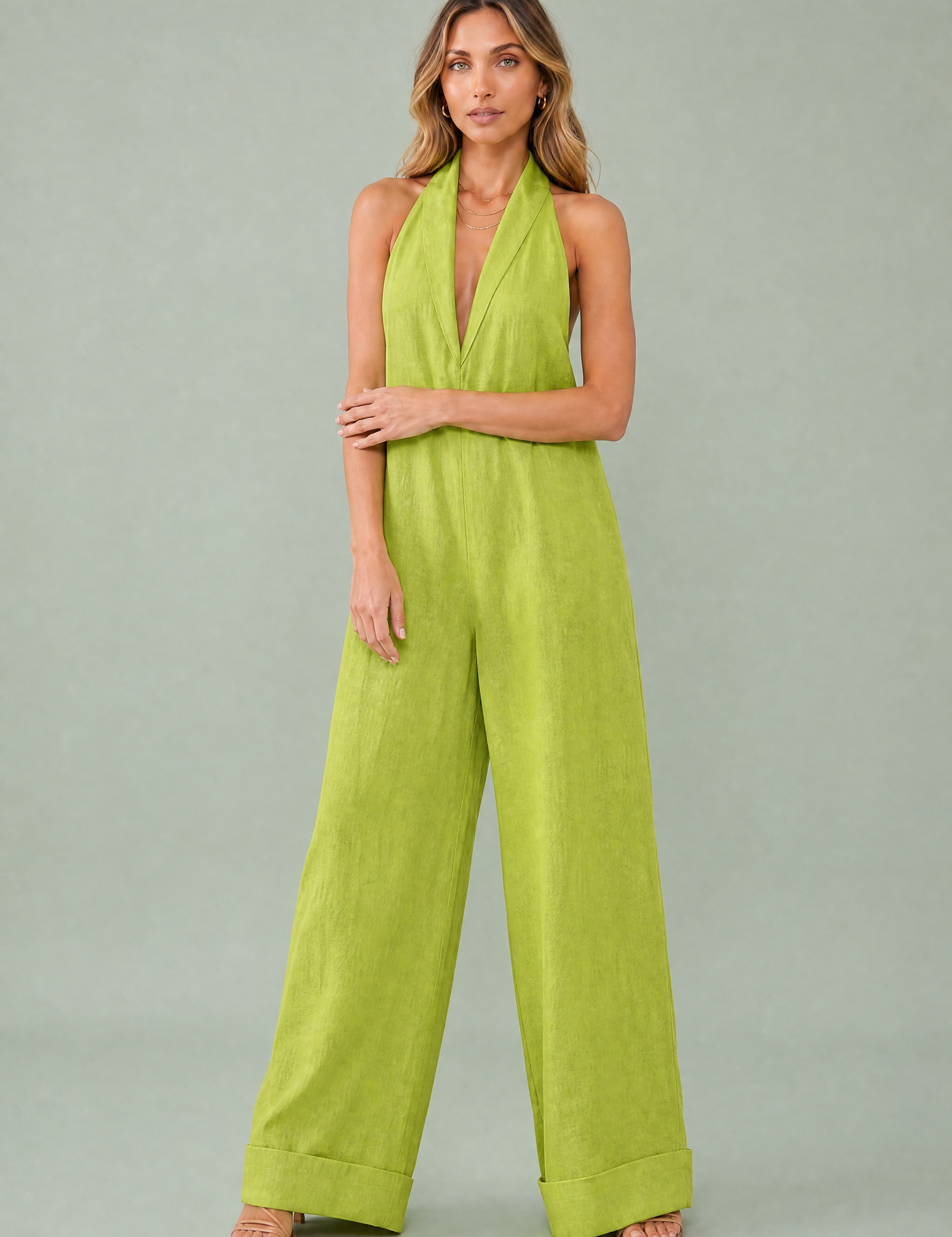 Combinaison ample col licou | Variante Vert | Lounelle Paris