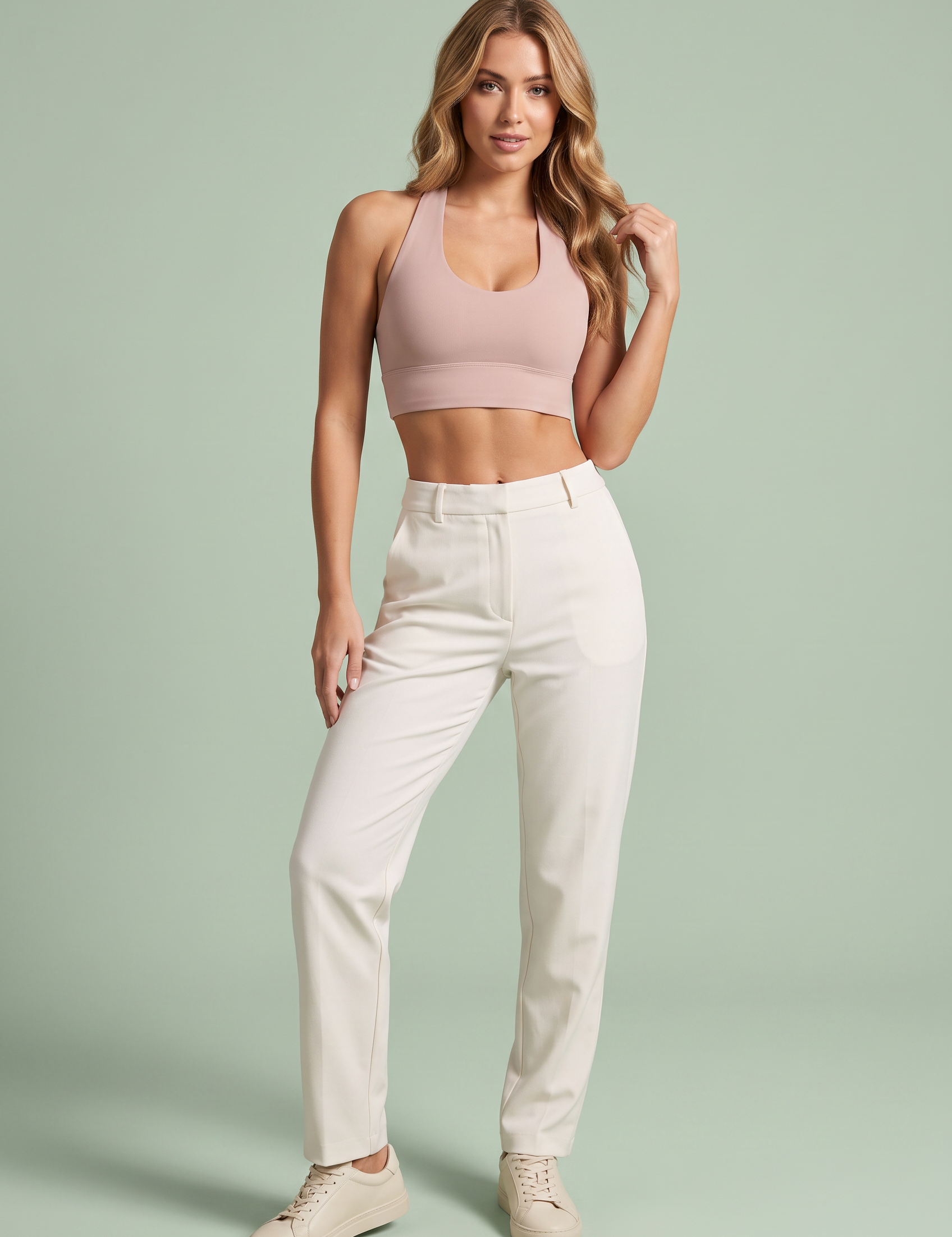 Brassière moulante dos nu | Vue de face | Lounelle Paris