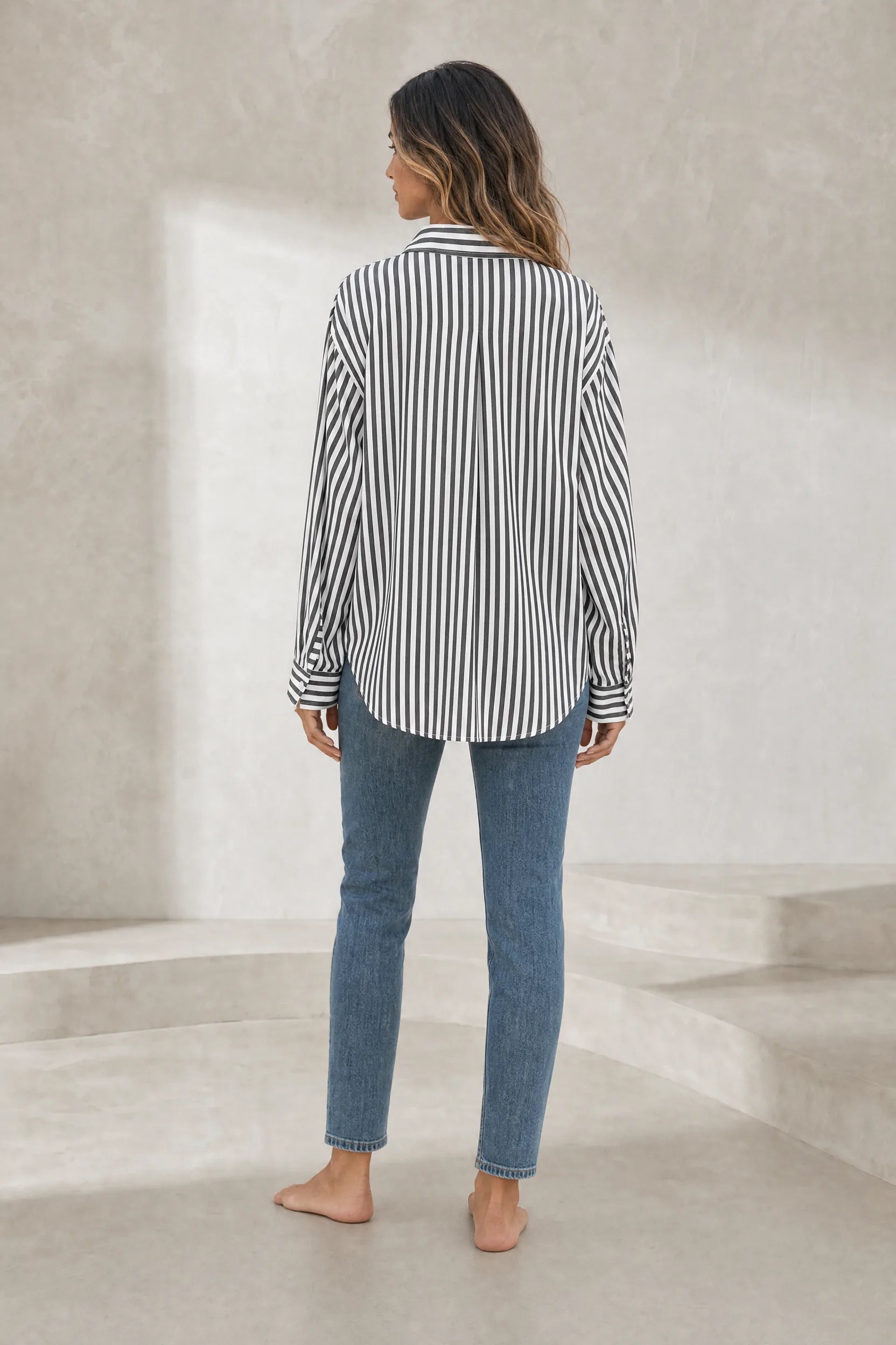 Chemise fluide à rayures verticales | Lounelle Paris