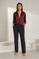 Camicia fluida con scollo a V