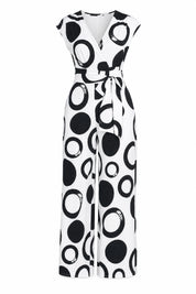 Combinaison imprimée col V taille haute | Lounelle Paris