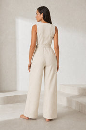 Combinaison rayée col V | Lounelle Paris