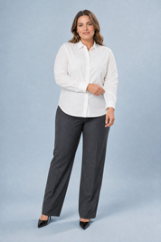 Chemise fluide manches longues | Porté sur une silhouette plus ronde | Lounelle Paris