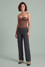 Bustier corsetto scollo a cuore lacci dietro