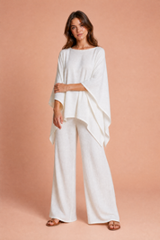 Ensemble ample encolure bateau | Variante Blanc | Lounelle Paris