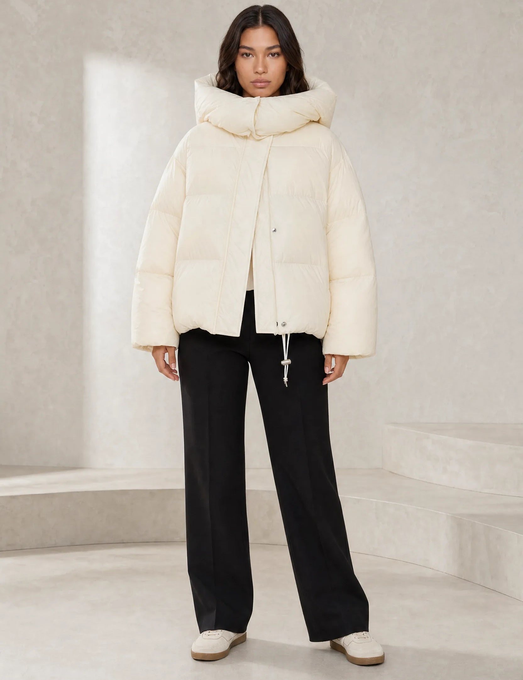 Doudoune courte à capuche oversize | Lounelle Paris