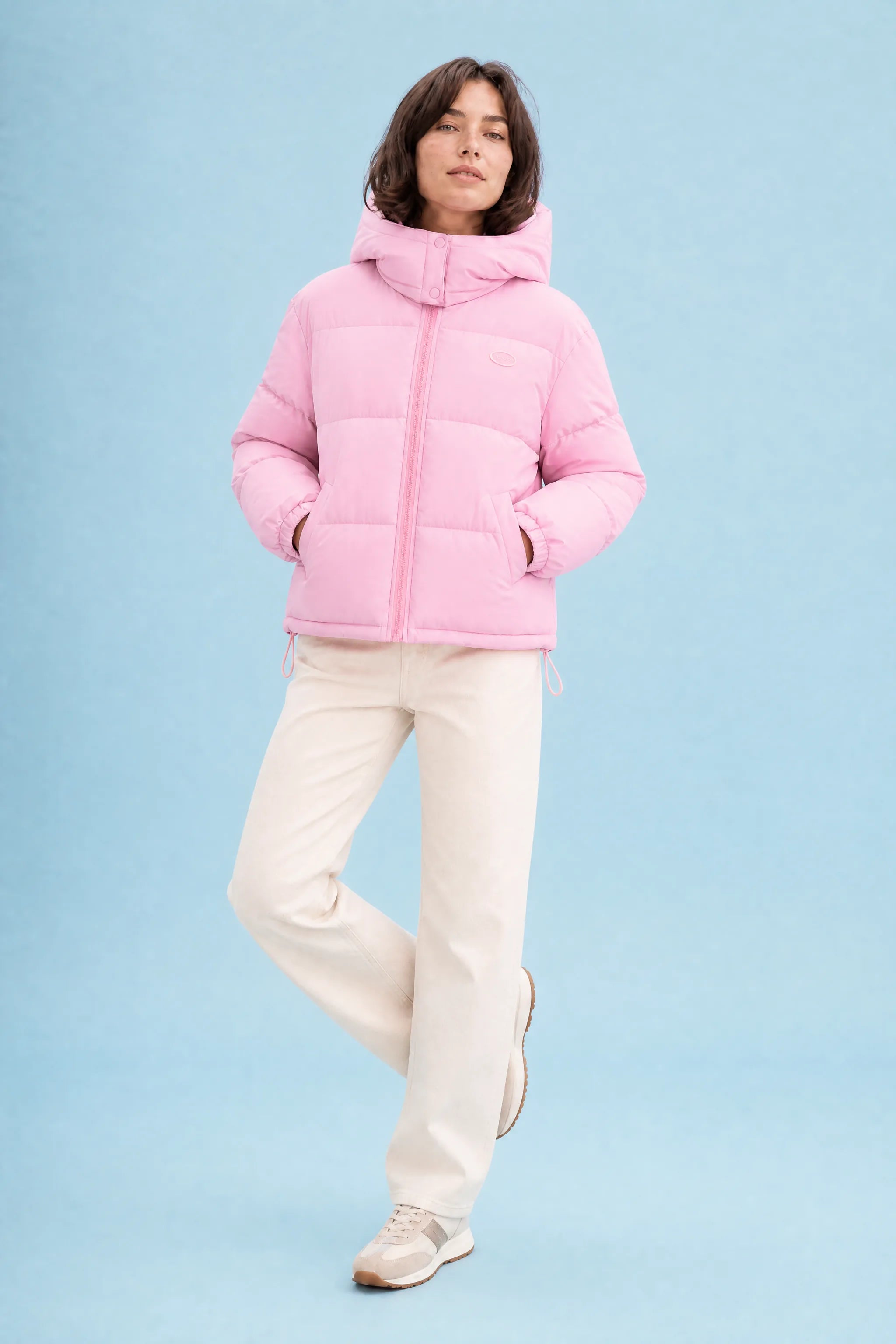 Doudoune matelassée à capuche | Variante Rose | Lounelle Paris