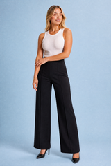 Pantalone ampio a vita alta fluido