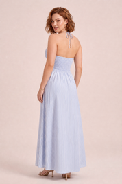 Robe longue col licou dos nu | Vue de dos | Lounelle Paris