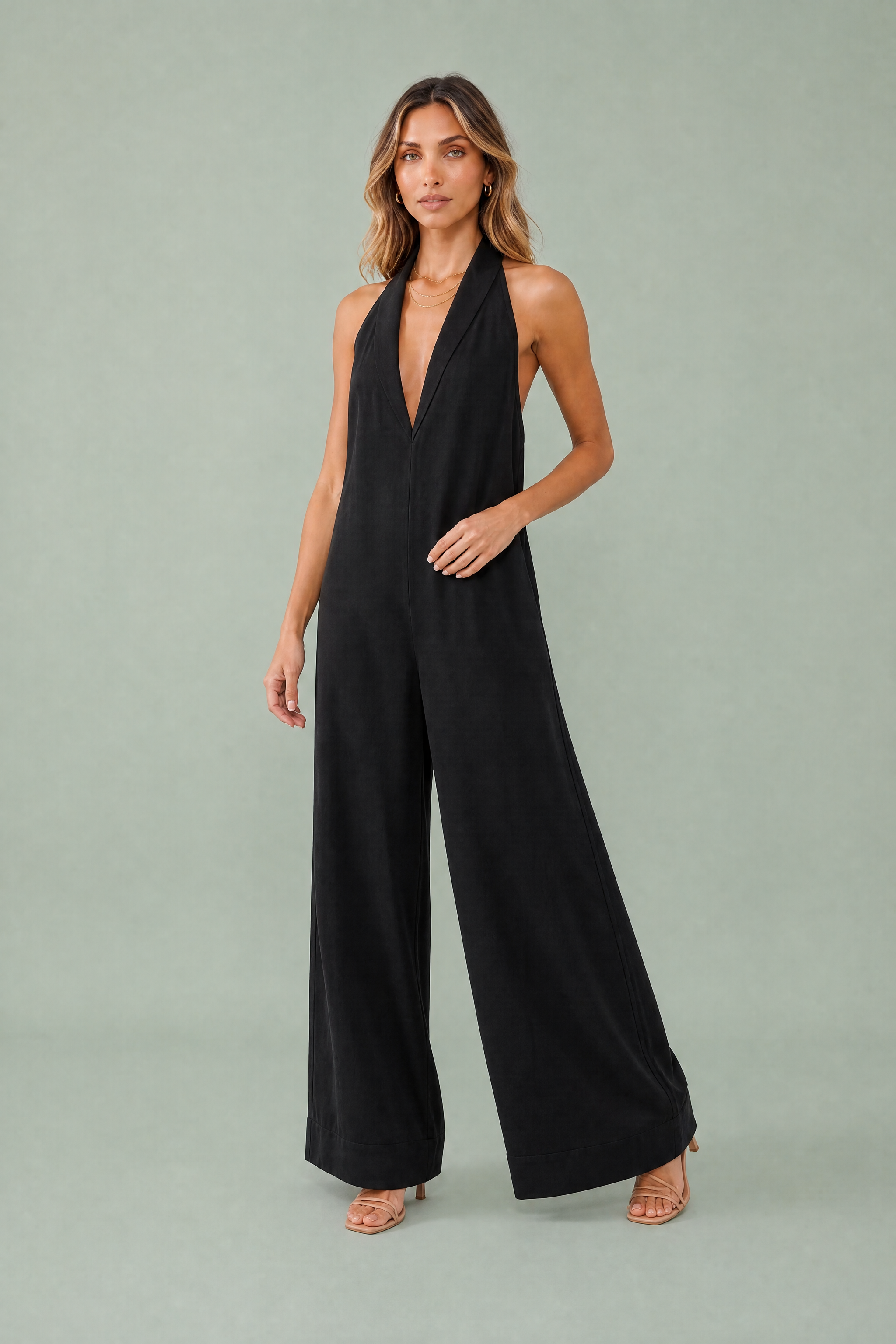 Combinaison ample col licou | Variante Noir | Lounelle Paris